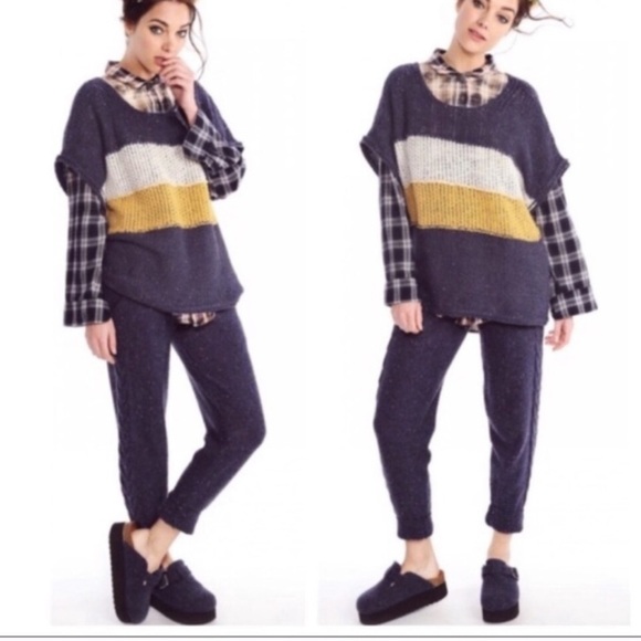 𝅺Wildfox estate striped blocked open knit sweater - Picture 7 of 12